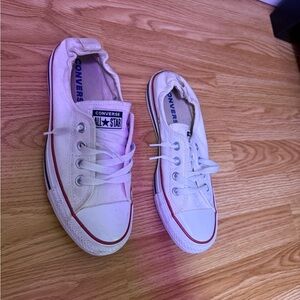 Converse White and Red Low-Top Sneakers